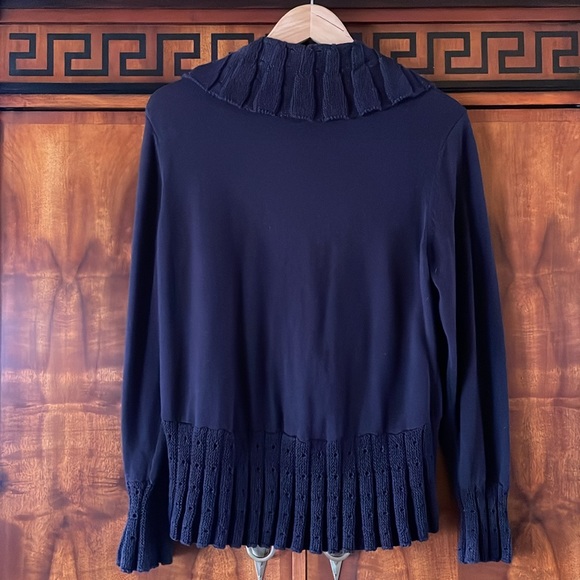 Valerie Stevens Size XL/XG color black single clasp V-neck cardigan - Picture 9 of 9